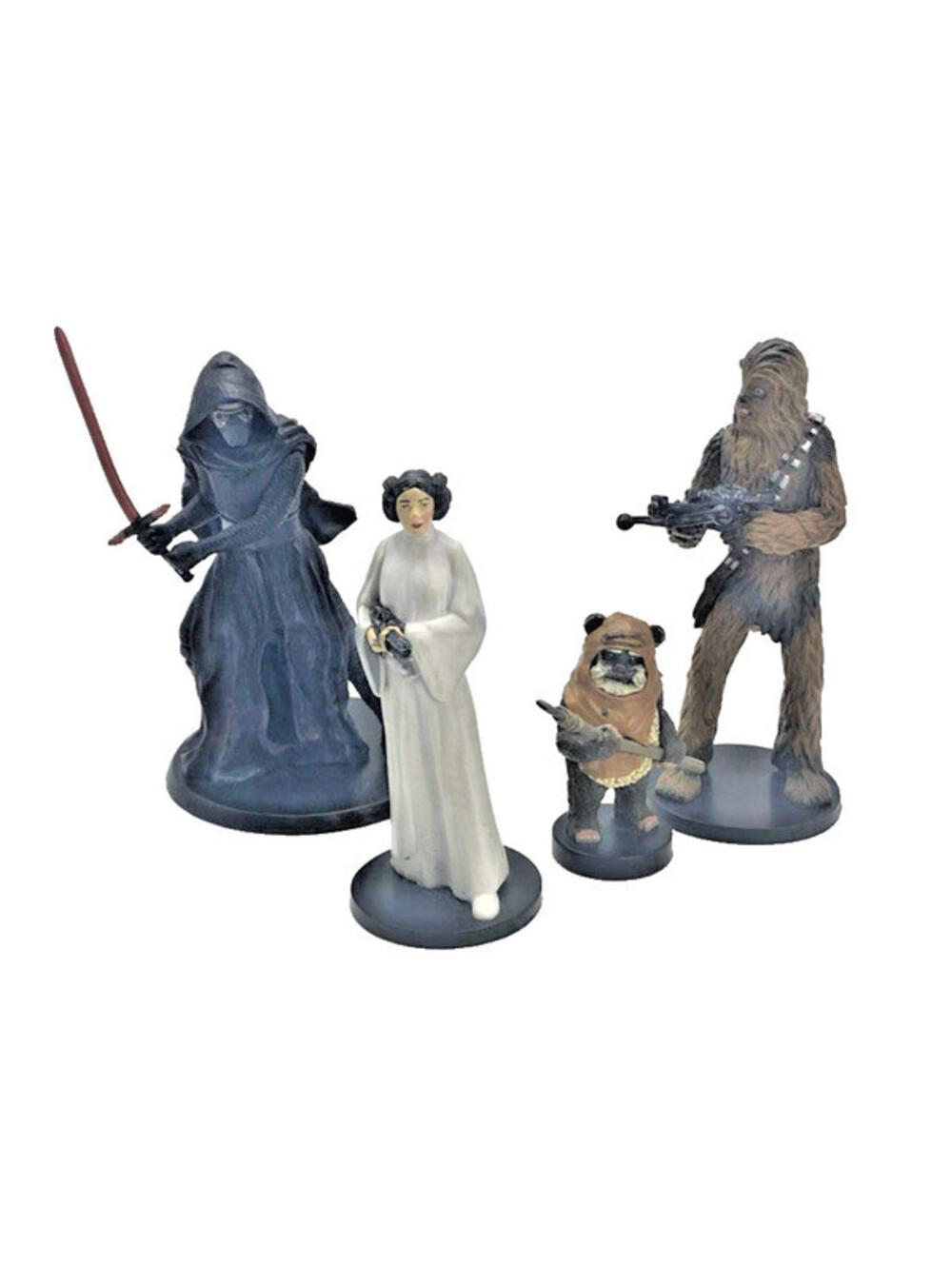 Star Wars Figure Lot Kylo Ren Leia Chewbacca Ewok Disney PVC Figures